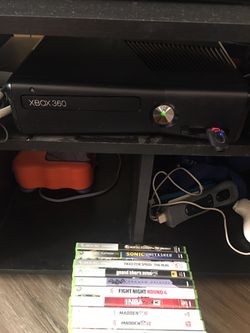Xbox 360 one controller and 16 games
