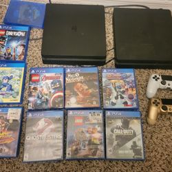Two Playstation 4s w/games and Controller