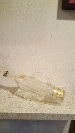 Vintage London White Dinner Wine Clear Glass Bottle