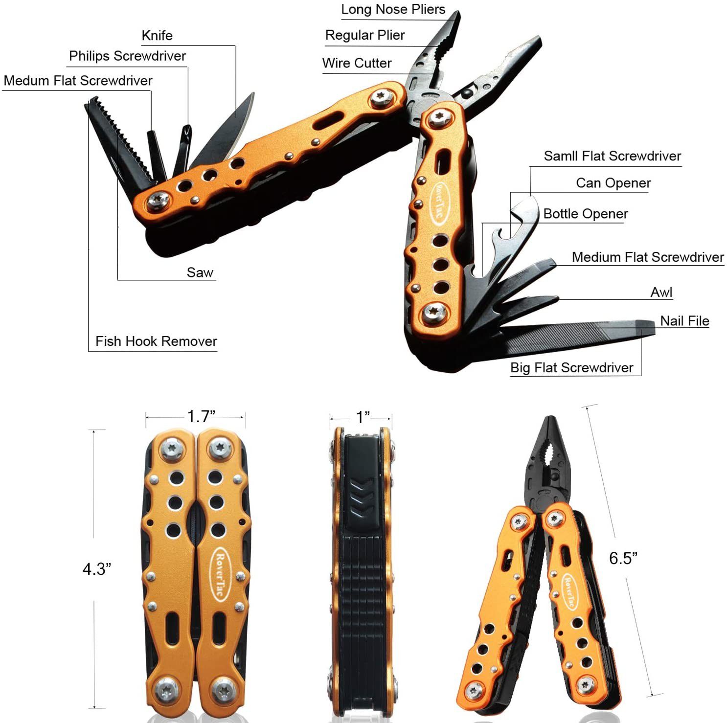 Multitool Pliers Camping Tool Fishing With Safety Lock / Good for Camping, DIY