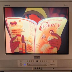 20" CRT  TruFlat Tv /dvd player Combo Color Retro Gaming Television model 2001