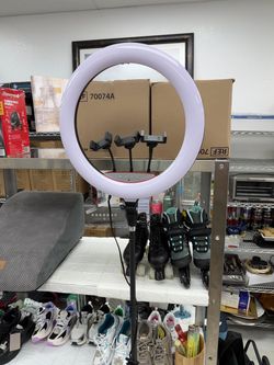 LED Ring Light with Tripod Stand and Phone Holders very tall