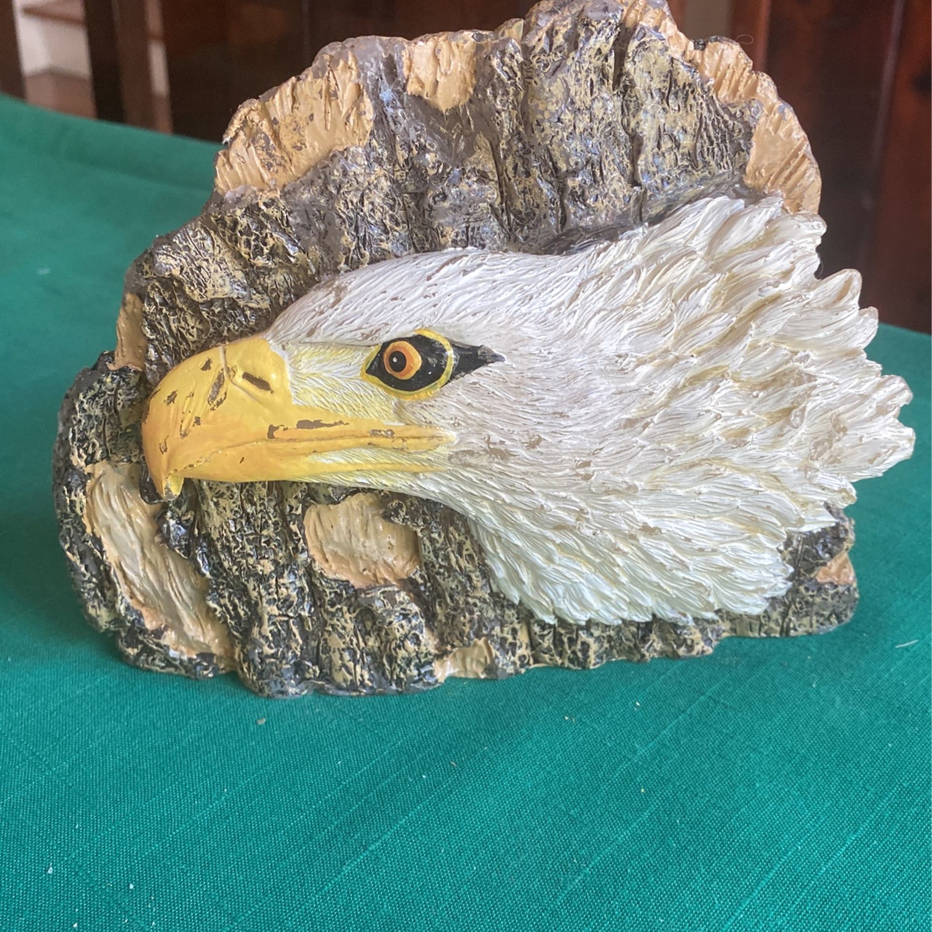 Eagle 6 inch tall wax candle statue