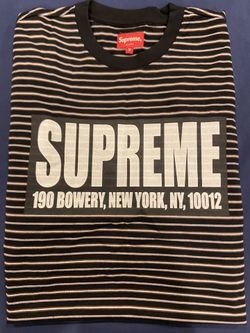 Supreme Striped Long Sleeve T (Medium)