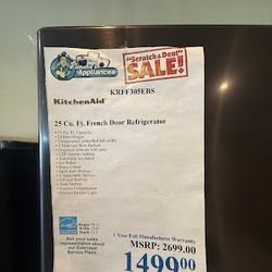 KitchenAid 25 Cu. Ft. Stainless Steel French Door Refrigerator