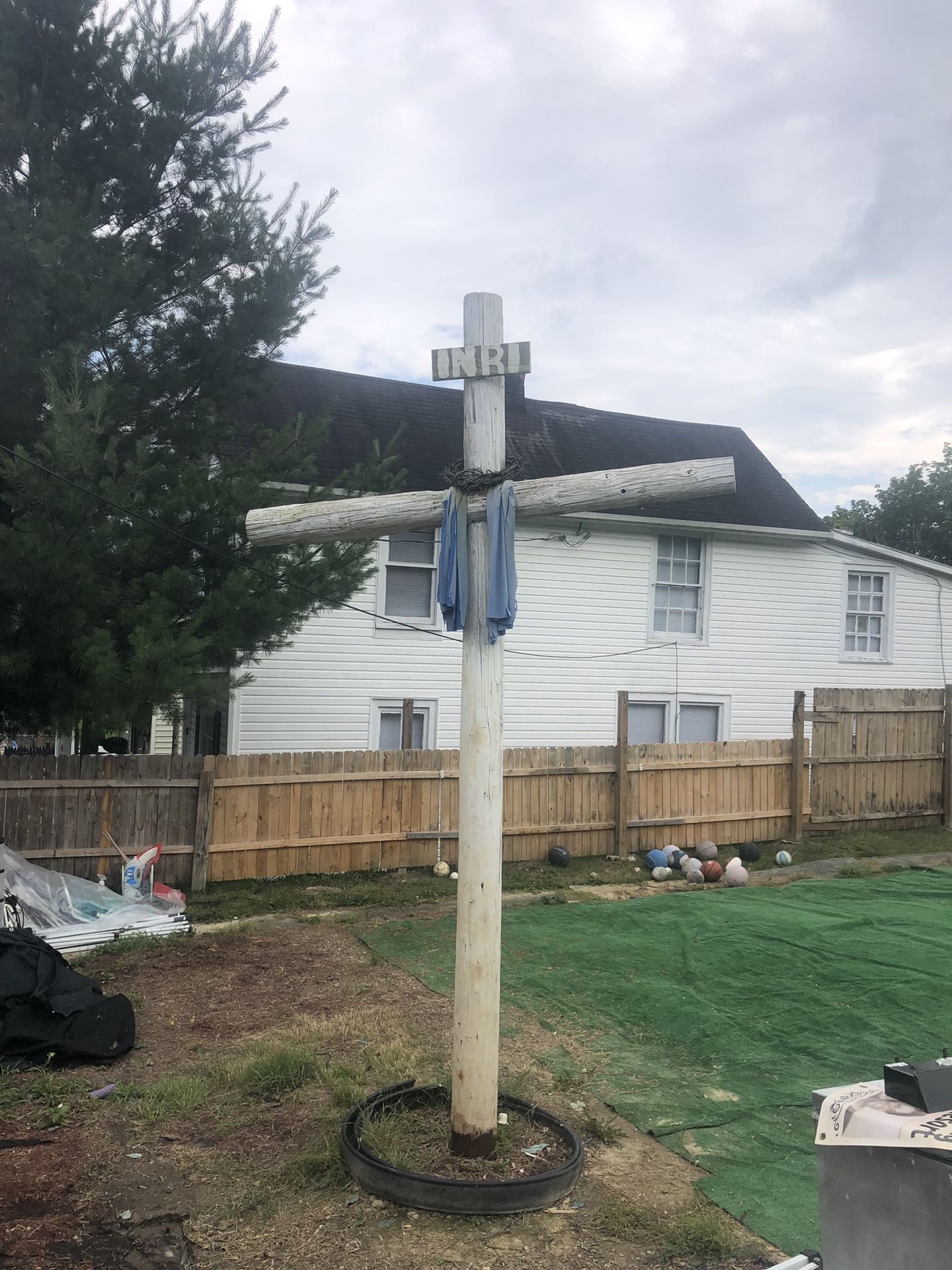 14 Foot Telephone Pole Cross for Donation