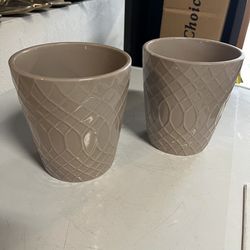 Pair Of Ceramic Plant Pots