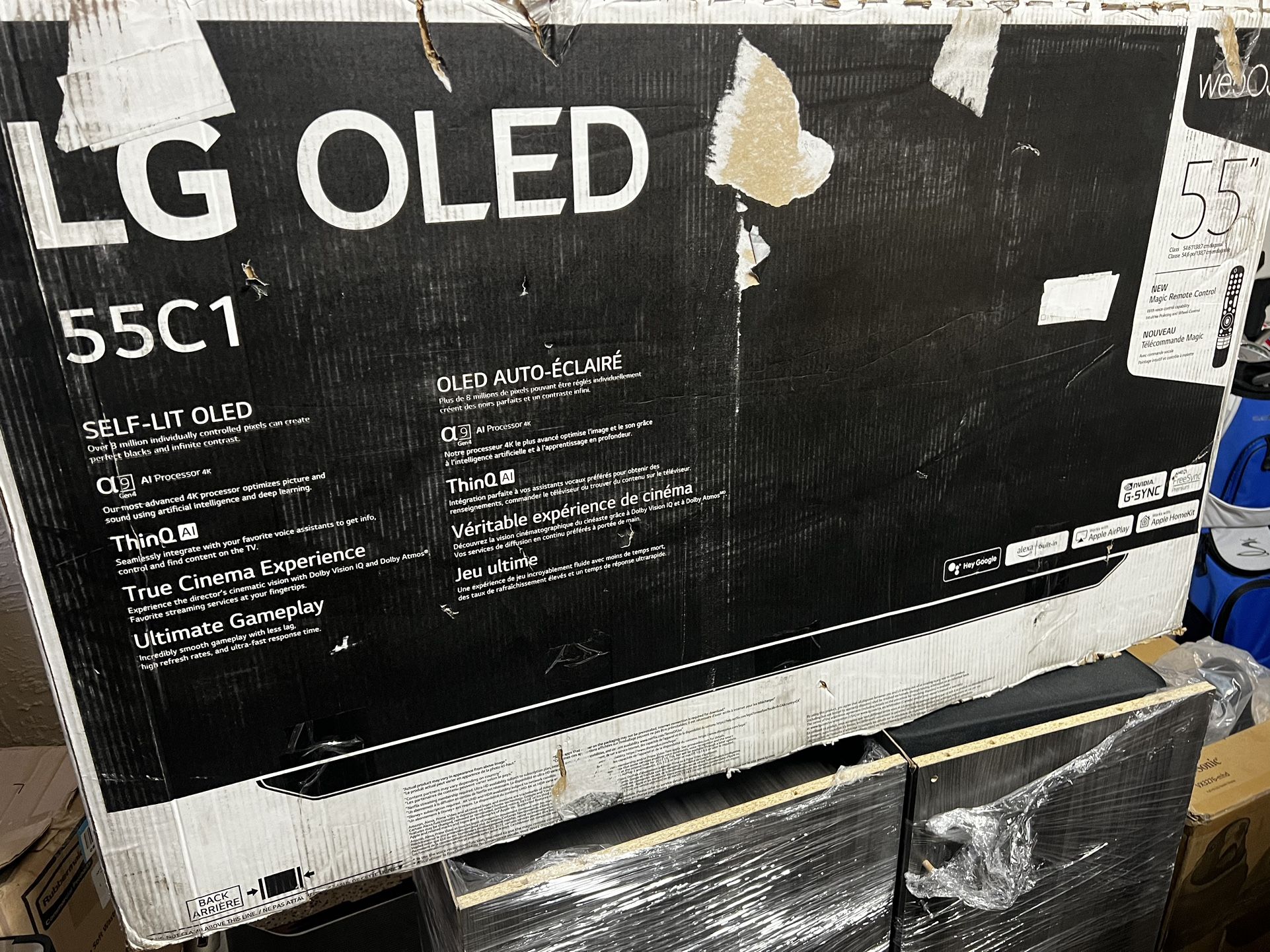 LG OLED 55C1 55” tv with stand