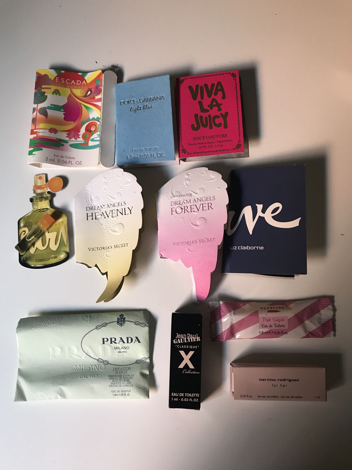 Various perfume samples