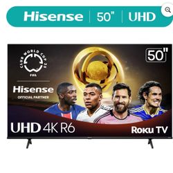 Hisense 50" Class 4K UHD LED LCD Roku Smart TV HDR R6 Series 50R6E3