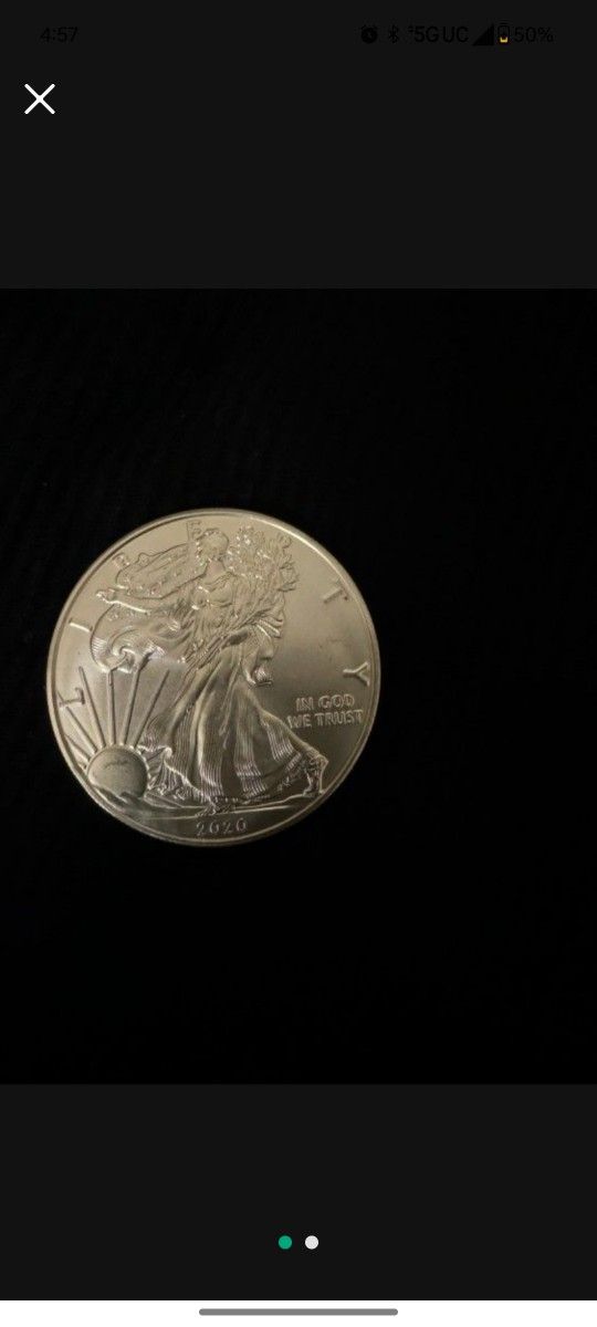 Lot Of 10 $1 Ounce 2020 Silver Eagles Coin. Uncirculated In A Tube