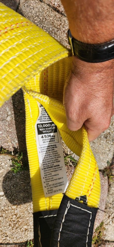 Winch Strap, Tow Strap 10000 Lbs