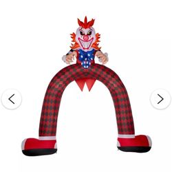 12ft Led Inflatable Scary Clown Archway Halloween Decoration