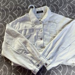 Blue B Women's Cropped Denim Jacket, Fashion Urban Clothing Style, ML Denim Coat