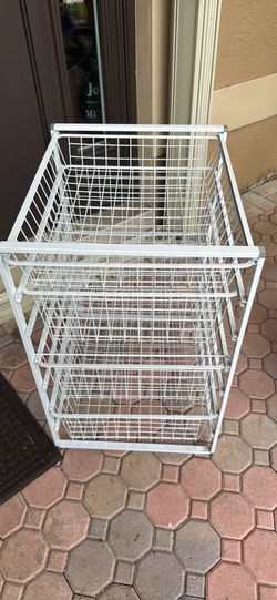 Wire metal  storage drawers 4 drawers