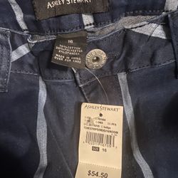 Original Ashley Stewart Skinner Jeans These Are Brand New With The Light Blue Stripes. These Are A Size 16.