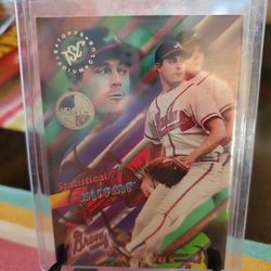 Greg Maddux 1995 Topps Stadium Club Members Only Statistical Extreme Parallel Baseball Card 