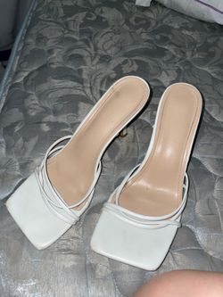 White high heels size 6