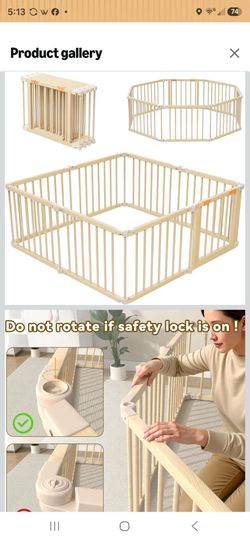 24" wooden playpen NEW