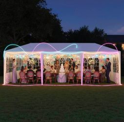 10x30 Party Tent Outdoor Canopy Tents for Parties with 8 Removable Sidewalls, Carpas para Fiestas Waterproof for Gazebo Large Backyard Shelter Patio W