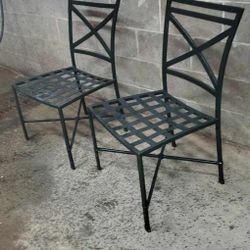 2 Metal Chairs