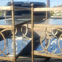 2 Nite Stand Heavy-duty W/ Templed  Glass