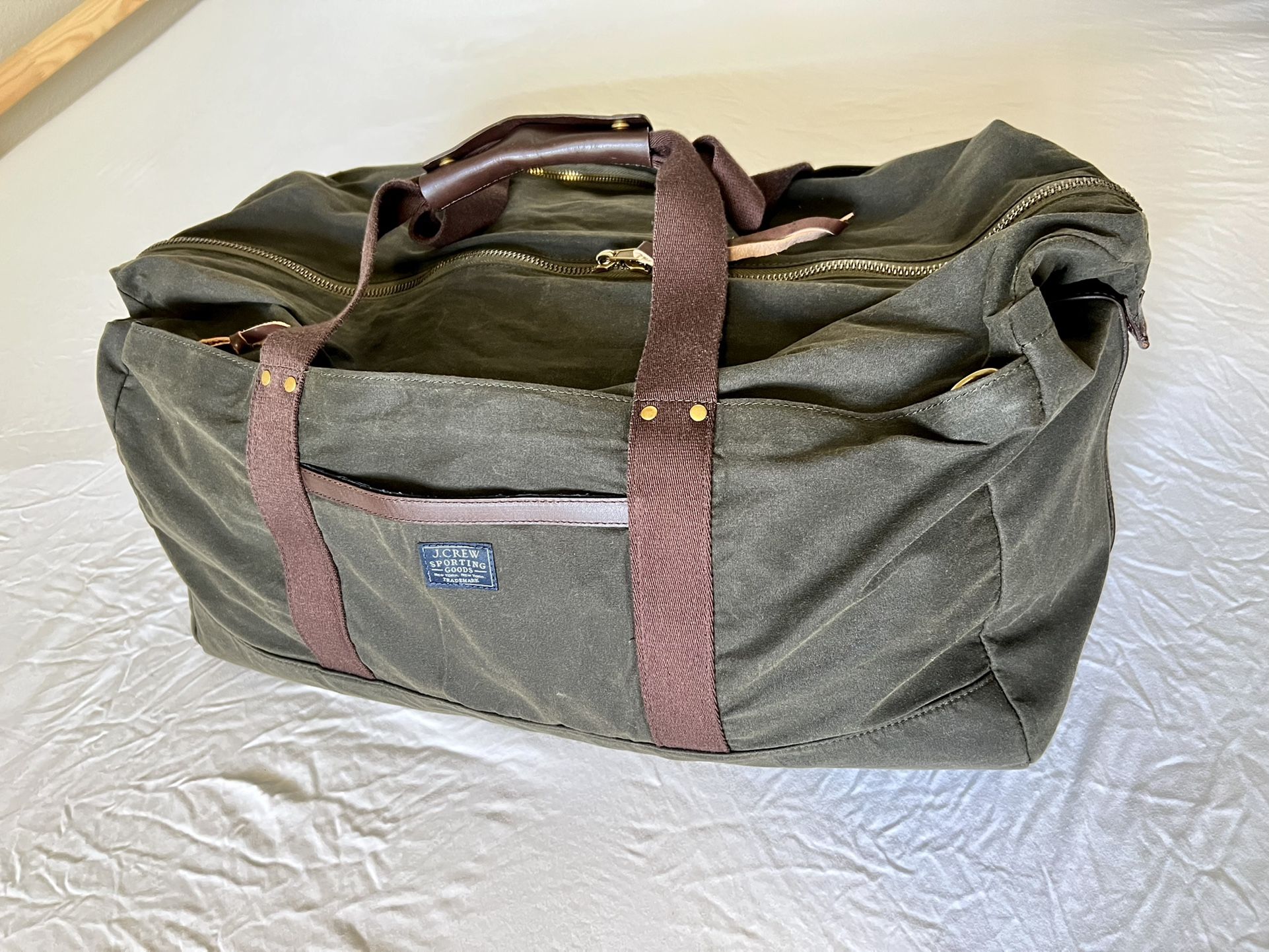 J Crew Waxed-Canvas Duffel Bag