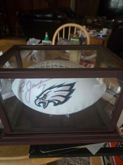 Autographed football by former eagle Ron Jaworski
