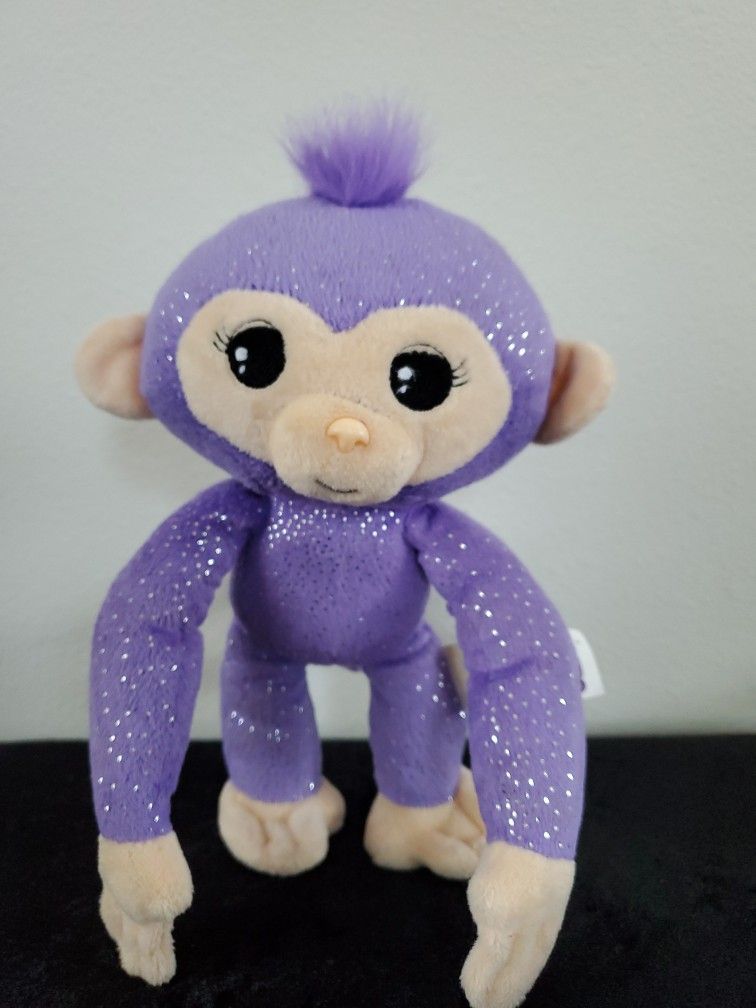 Fingerlings 10" Loveable Plush Purple Sparkle Monkey w/Sweet Sounds - Poseable