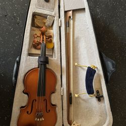 New 1/4 Size Kids Acoustic Violin for Beginner Learner Gift