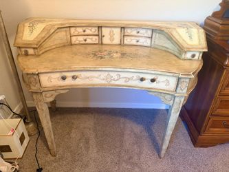 Vintage floral writing desk