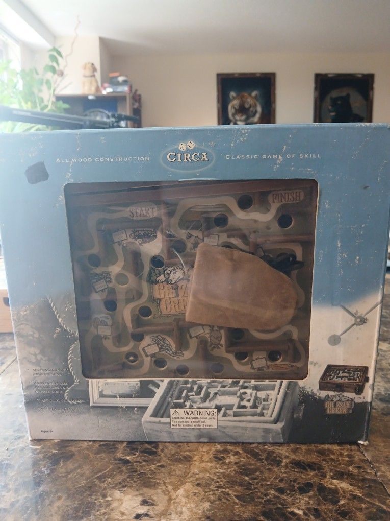 Circa Classics Grizzly Creek Wooden Labrynth Puzzle
The Circa Classics Grizzly Creek Wooden Labyrinth Puzzle is a vintage wooden puzzle featuring a