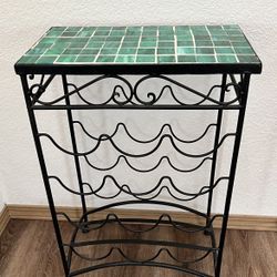 Wine rack Side Table- 26” H x 16” W x 9” D