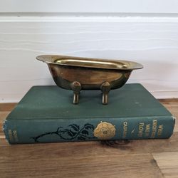 Vintage Miniature Brass Claw Foot Bathtube 
