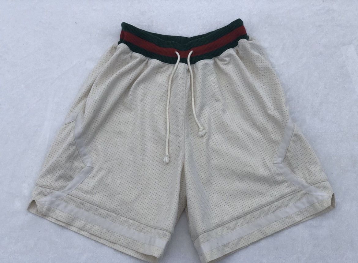 Eric Emanuel Cream Gucci Waistband Shorts. Vintage!