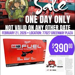 ONE DAY ONLY: Milwaukee M18 FUEL 4-1/2 in. to 6 in. Braking Grinder Kit