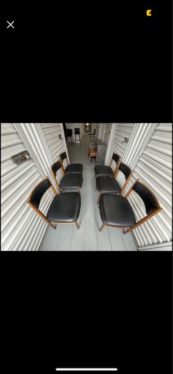 Black Leather Dining Chairs – Crate & Barrel Petrie (Up to 4 Available)