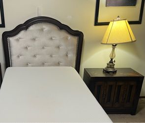 Twin Bed Frame W/Side Table