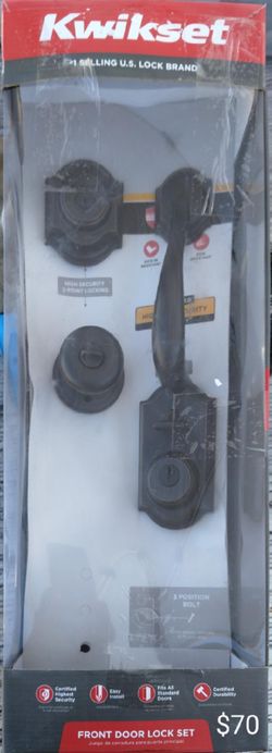 Kwikset Signature Series Montara Venetian Bronze Single-Cylinder Deadbolt Keyed Entry Door Handleset Knob Smartkey