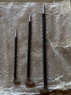 3-Piece Heel Pry Bar Set – 12”, 16” & 20” – Heavy Duty Steel Alignment Bars