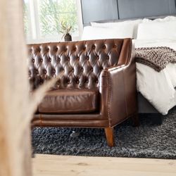 Leather Love Seat 