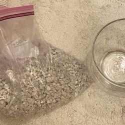 Fish bowl with gravel