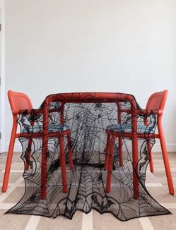 Decorative Halloween Spiderweb Tablecloth