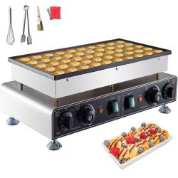 860# 110V Mini Dutch Pancake Baker 50PCS 1700W Commercial Electric Nonstick Waffle Maker Machine 1.8 Inches for Home and Restaurants