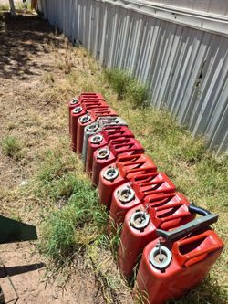 Red original Jerry gas cans