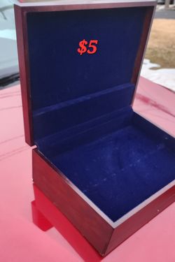 Wood box w velour inside
