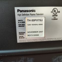 Panasonic TH50px75U Plasma Television