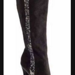 Jennifer Lopez Tall Black Boots Shoes New 