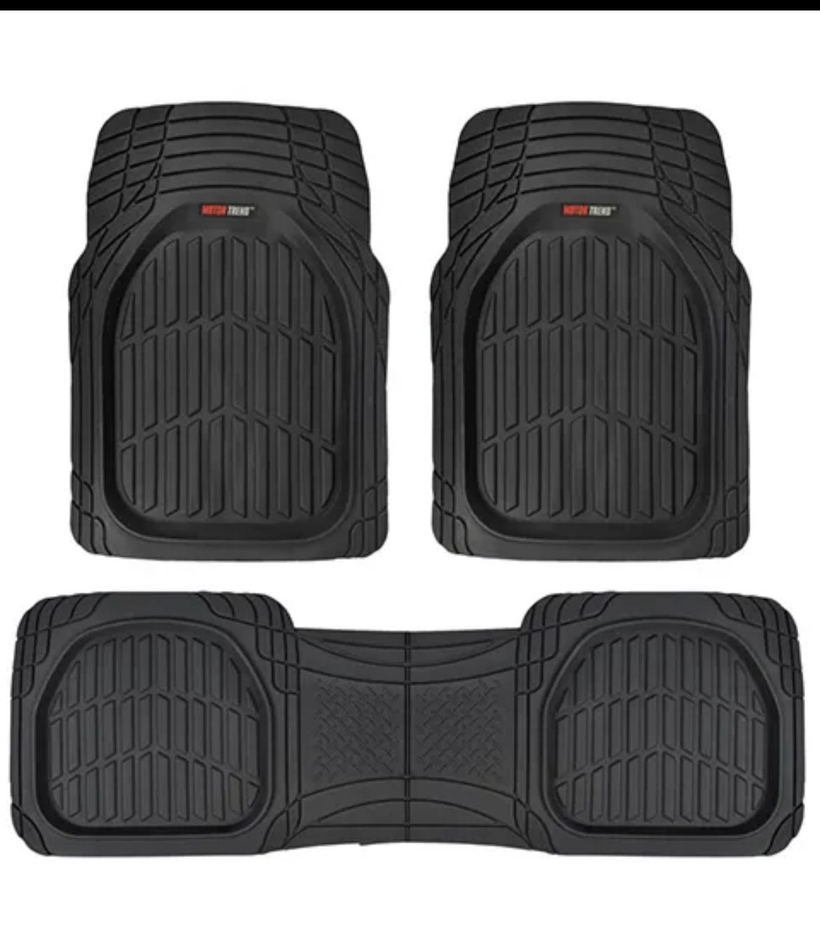 4 BULK Motor Trend 3 Piece YHD RUBBER Flor Black