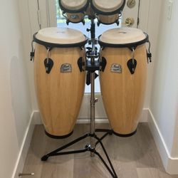 Pearl Primero Conga and Bongo Set With Stand 